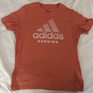 Adidas T Shirt Men’s Large Orange Coral Athletic Running